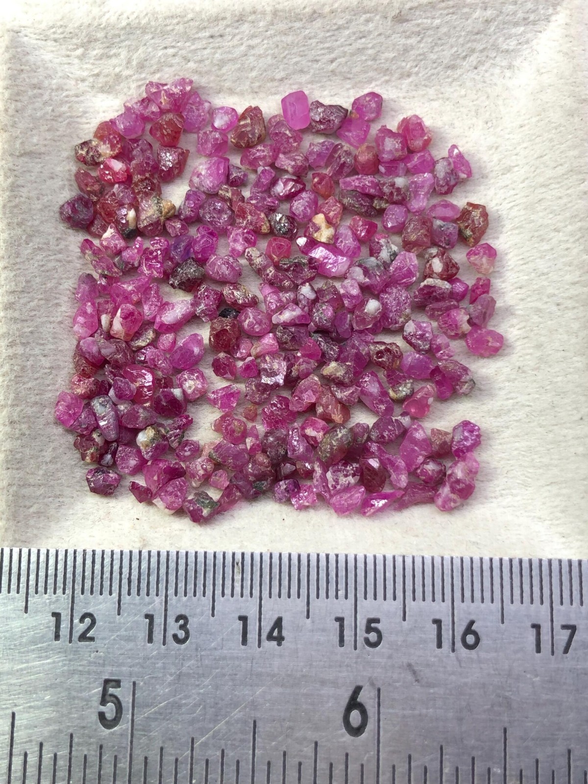 Natural Form Ruby Raw Lot, 58.00 Carat Ruby Sapphire Rough, 216 Pcs Gemstone