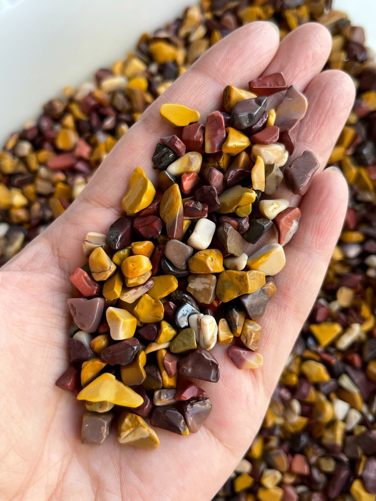 Grade A++ Mookaite Semi Tumbled Gemstone Mini Chips 6 -12mm,Wholesale Bulk Lot