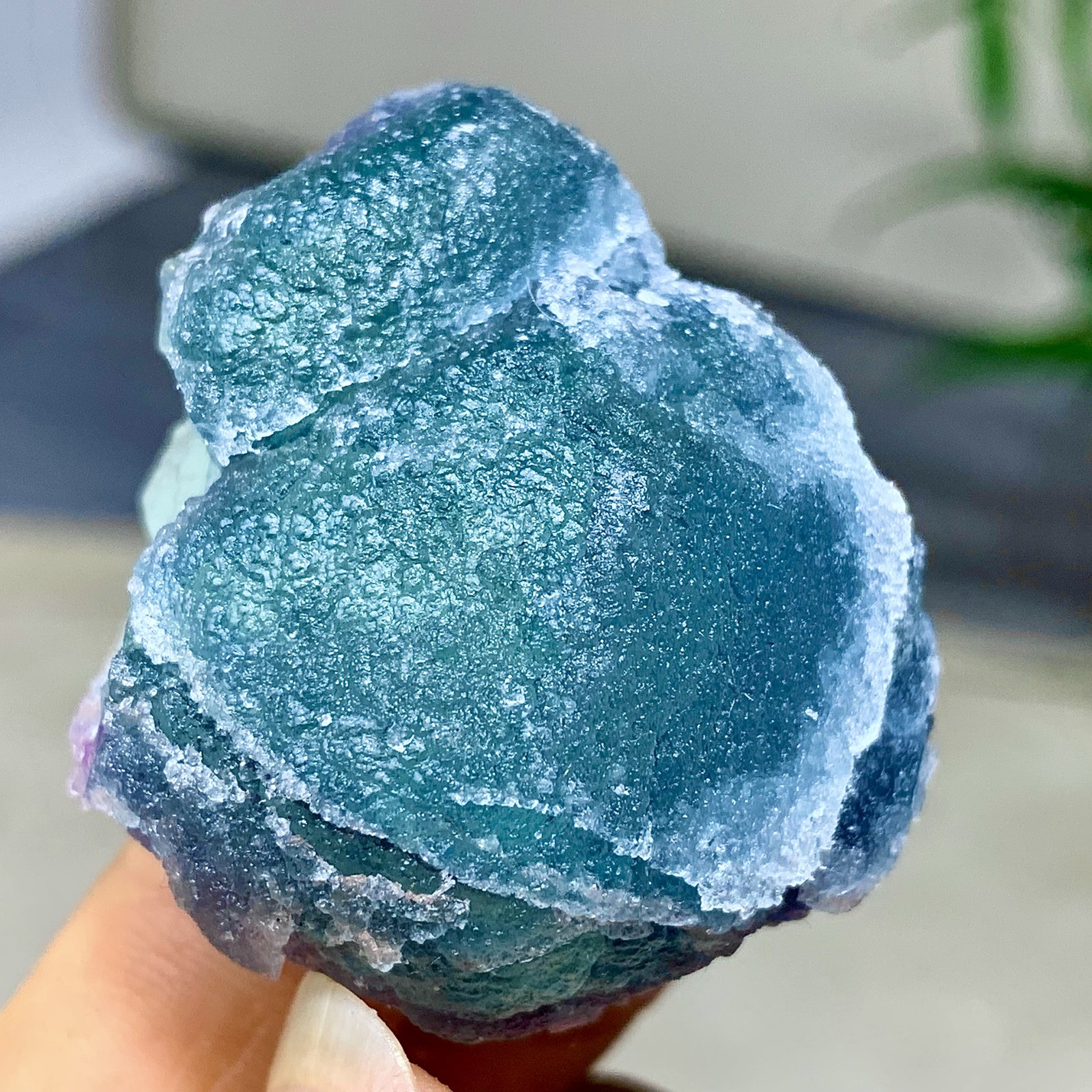 57G Natural fluorite blue-green dual color crystal mineral specimen, Zhejiang