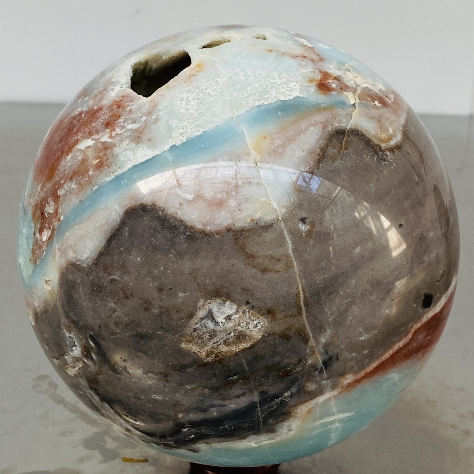 Natural amazon stone quartz ball crystal sphere healing 3540G (7.8LB)