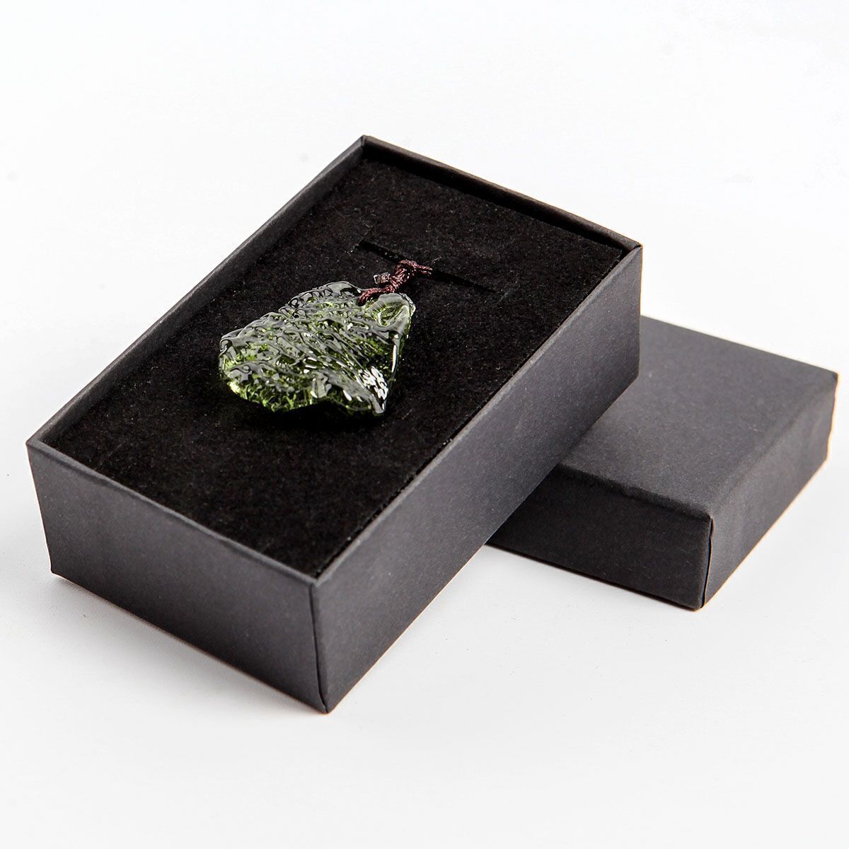 Natural Czech Moldavite Meteorite Impact Pendant Necklace Chakra Healing Green