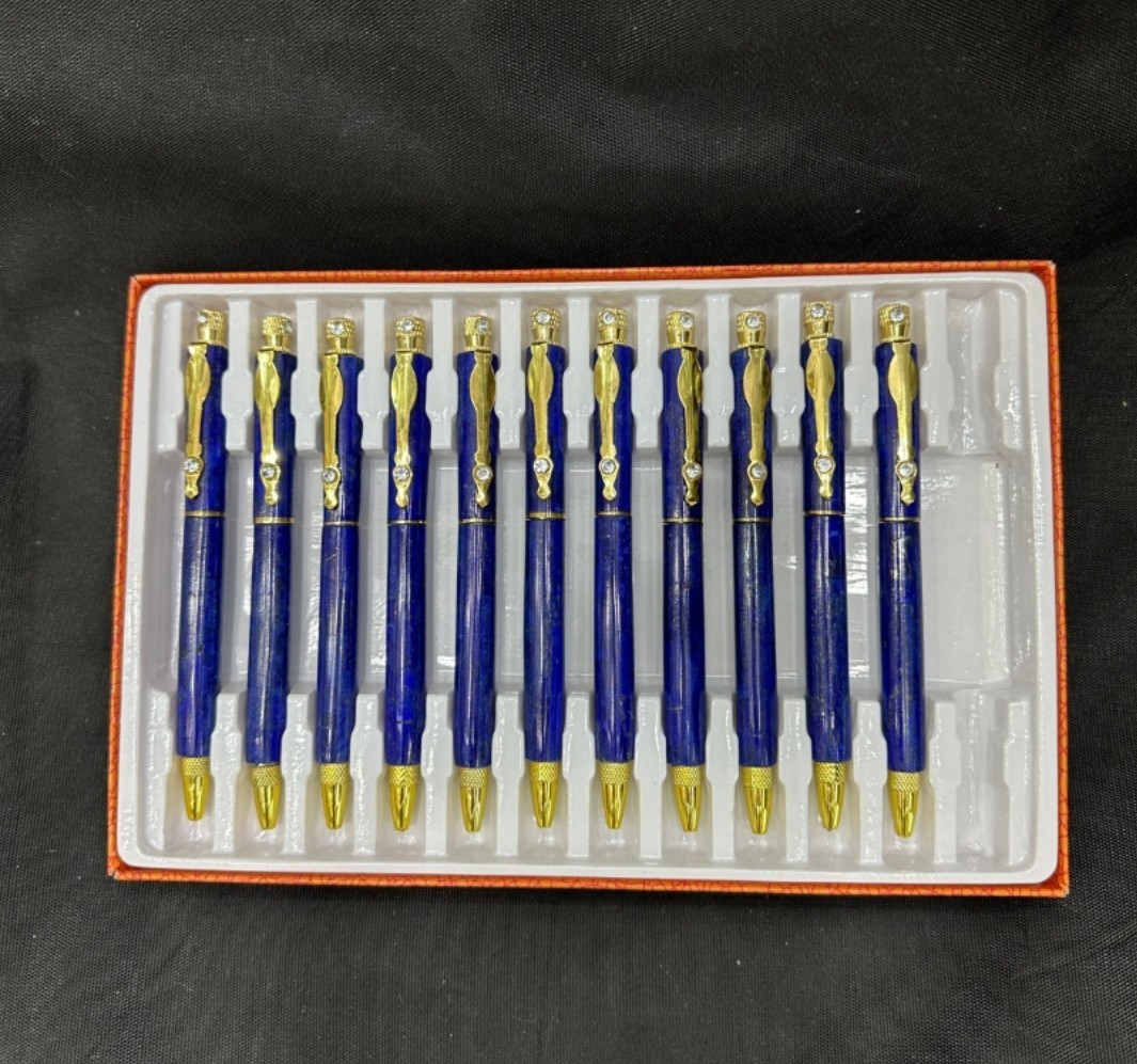 Lapis Lazuli Pen Handmade Natural Gemstone Luxury Ballpoint Gift AAA