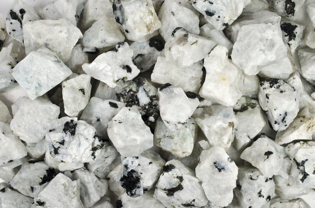 1/4 lb Rainbow Moonstone Rough Stones – Natural Crystal Mineral Rock Tumbling
