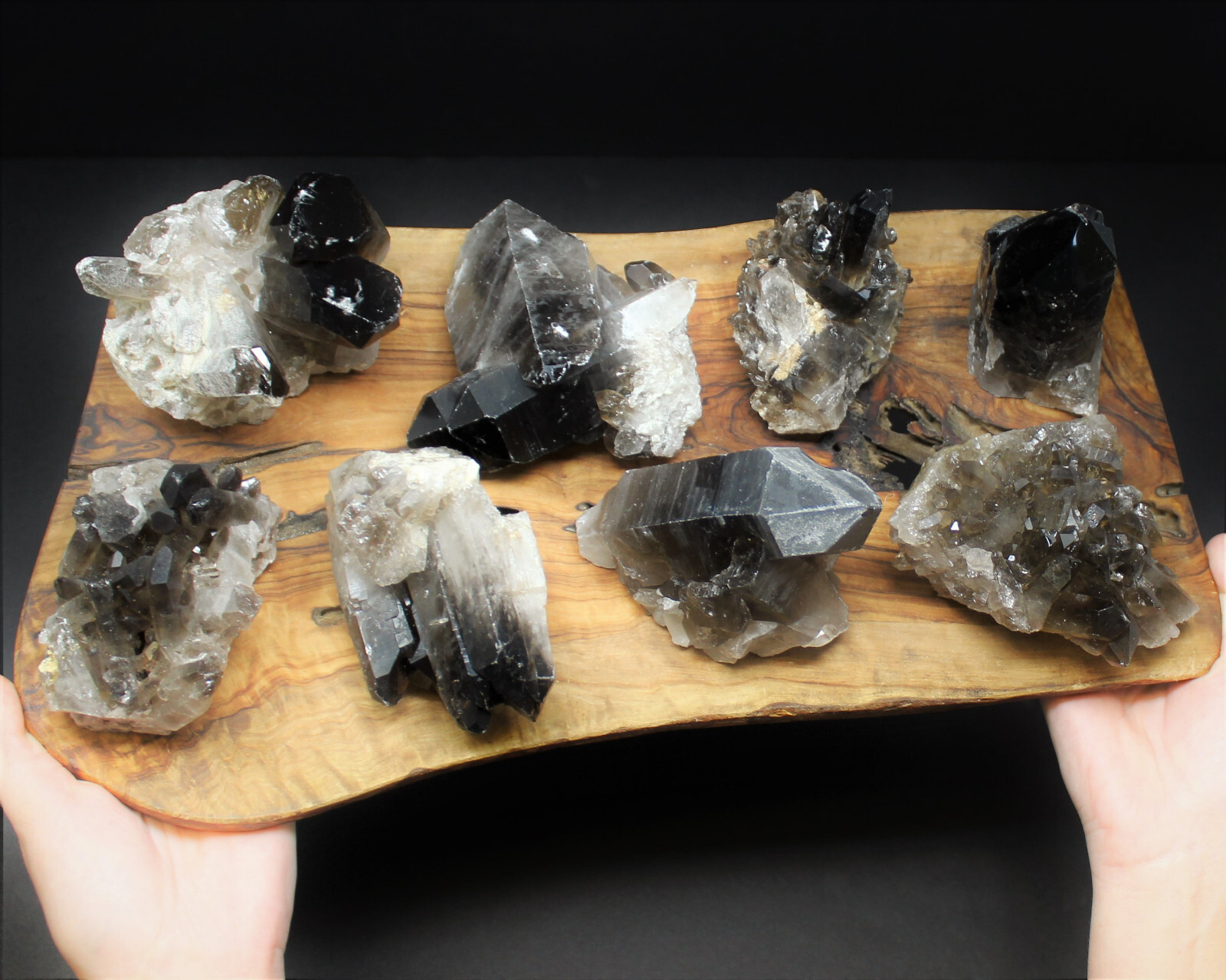 LARGE Clearance Smoky Quartz Crystal Clusters – Natural ‘B’ Grade Cluster Druze