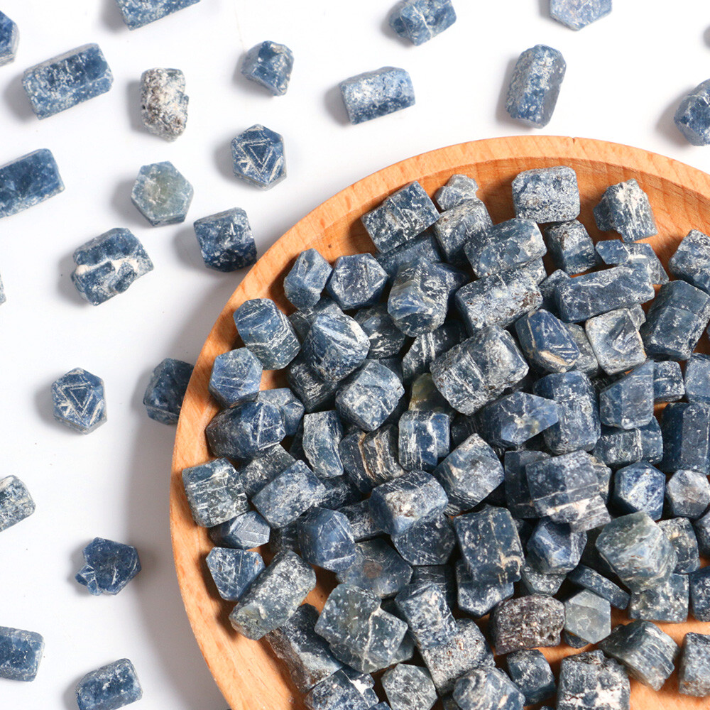 100g Natural Blue Sapphire Blue Corundum Raw Untreated Crystal Mineral Specimen