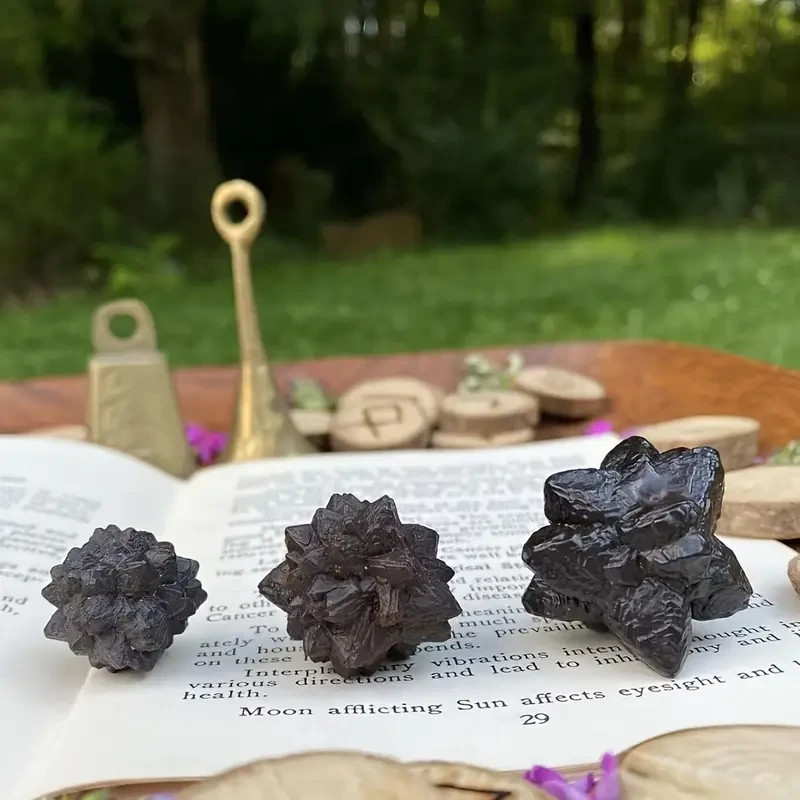 4 PCS Prophecy Stone Egypt Prophecy Hematite Pseudomorph Healing Energy Crystal