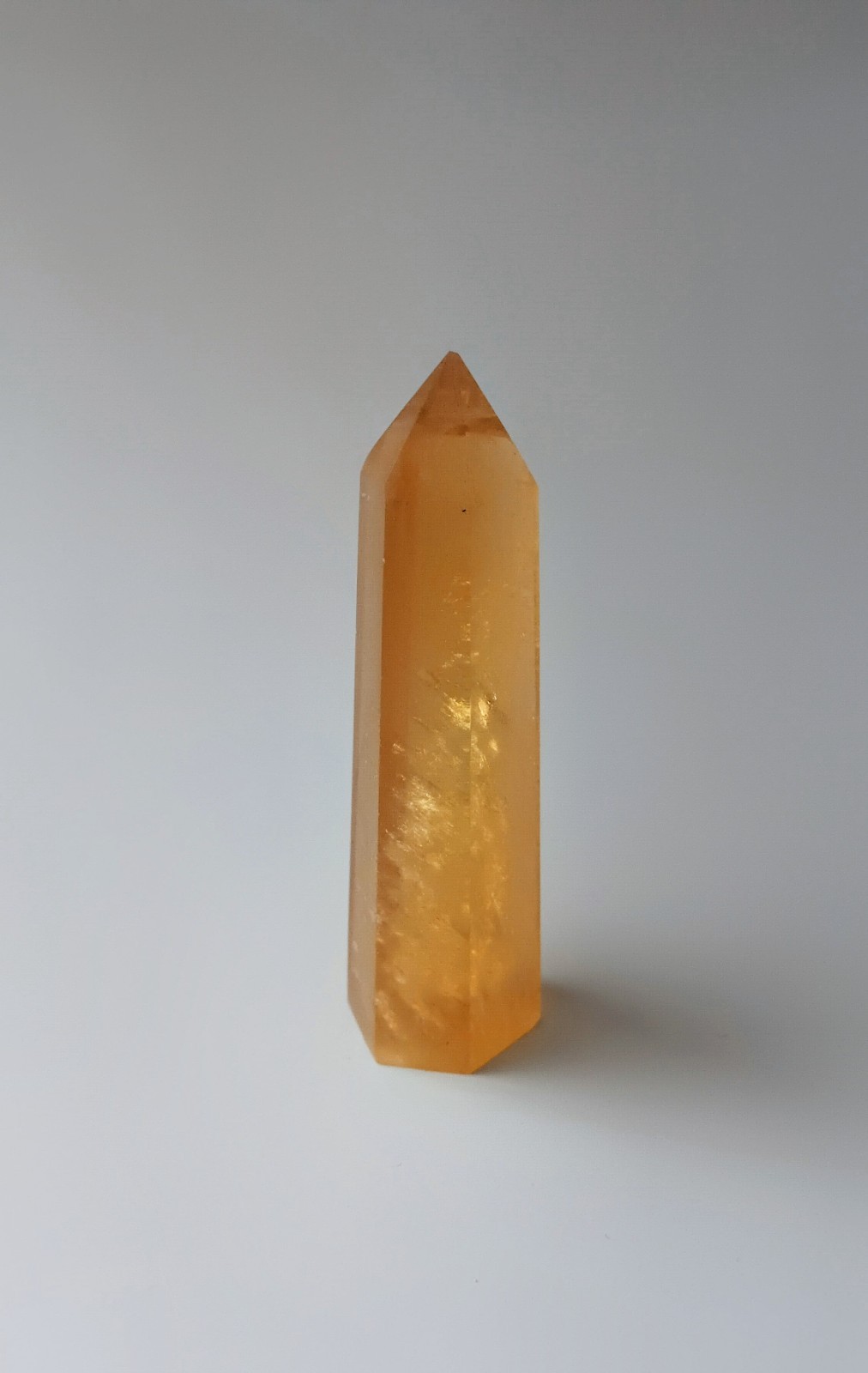 Rare Yellow Flourite Hexagonal Tower Shape Measuring 3 Inches
